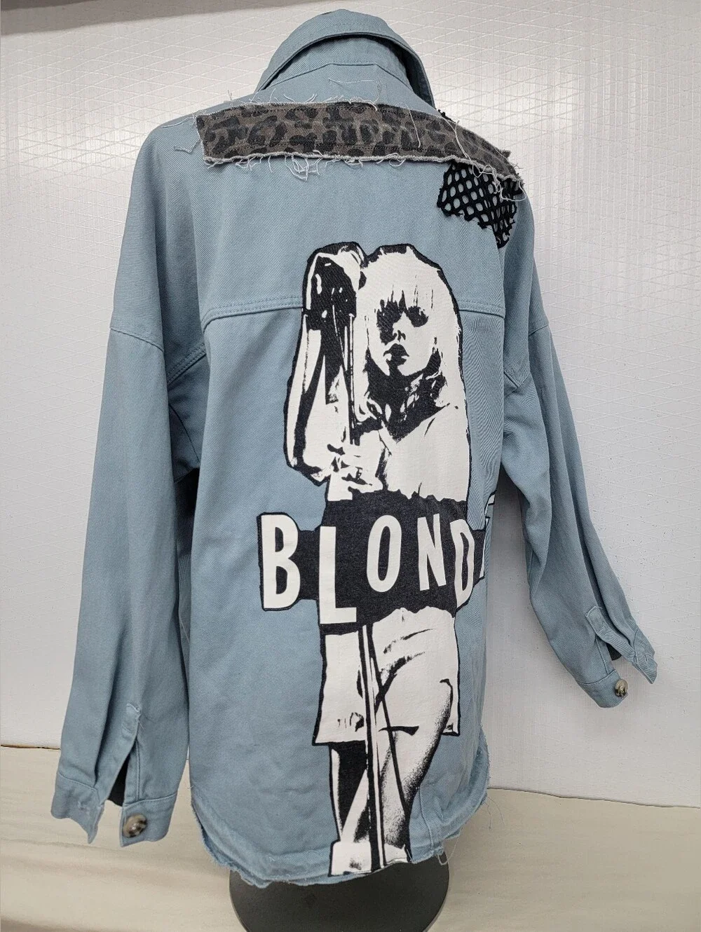 Blondie Rock Band Vintage-Style Denim Jacket - Upcycled